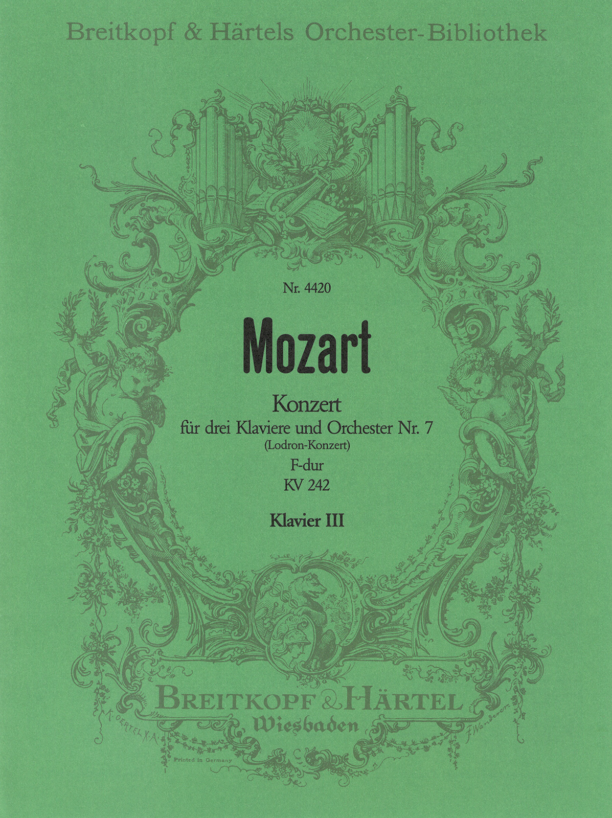 OB 4420-05 - Piano Concerto [No. 7] in F major K. 242 - Cover