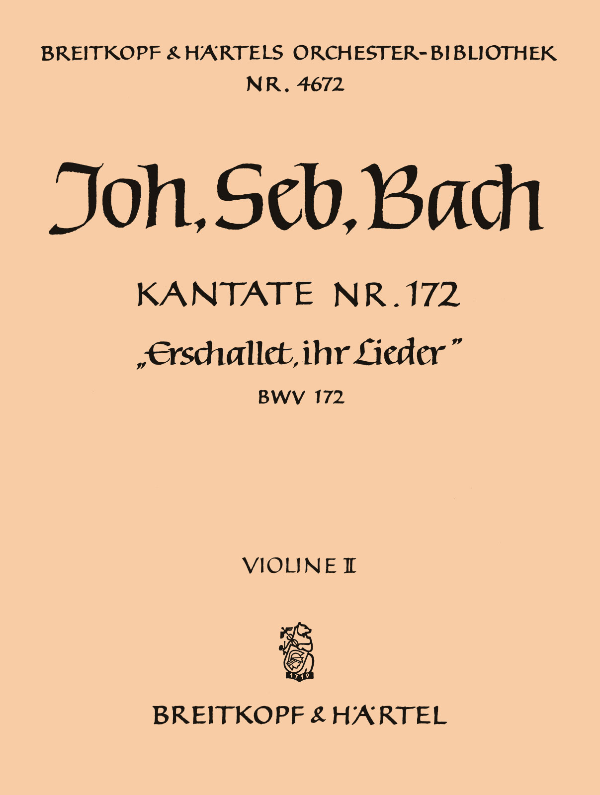 OB 4672-16 - Cantata BWV 172 “Sing praises! Your voices” - Cover