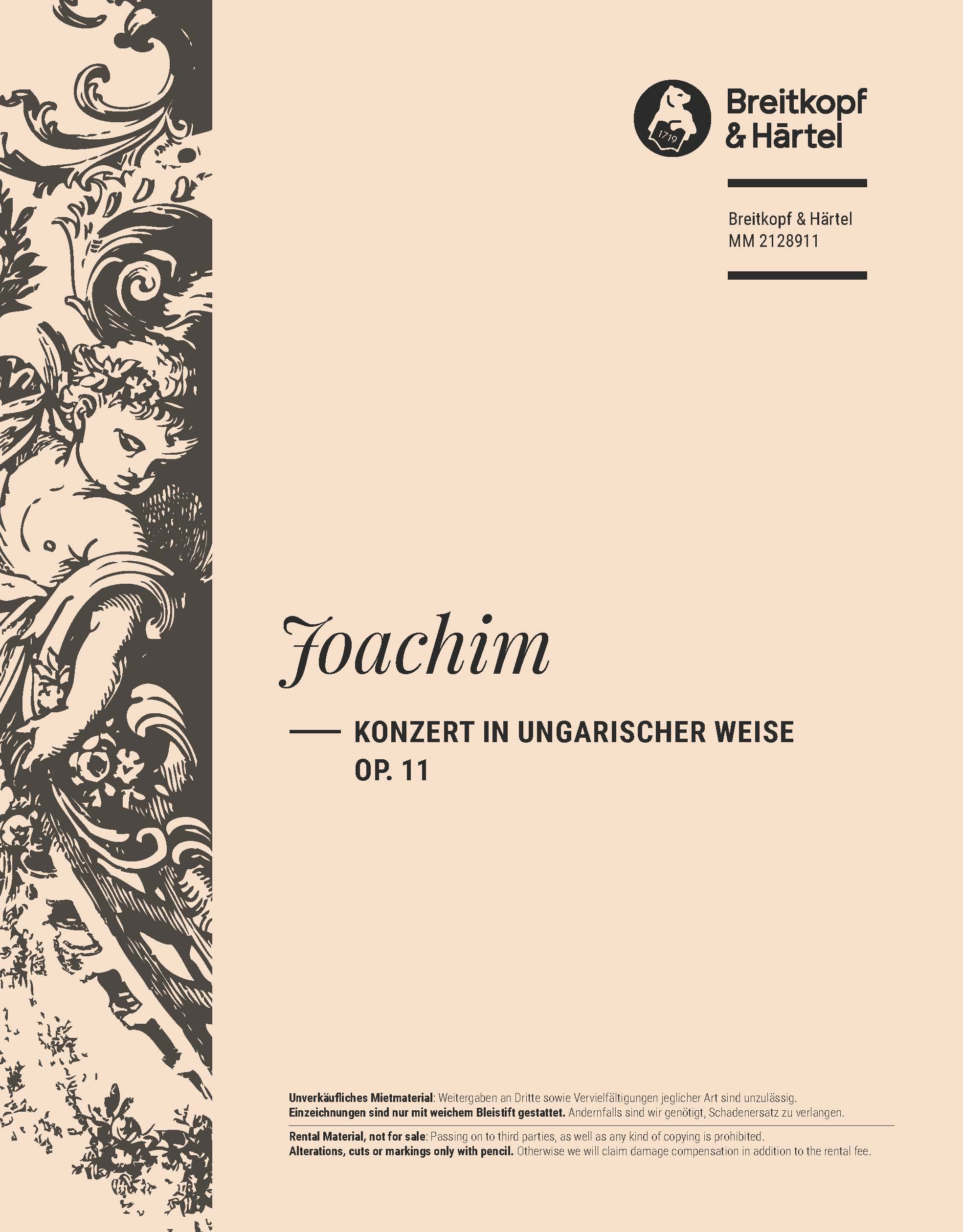 Joseph Joachim - Konzert in ungarischer Weise op. 11 - Cover