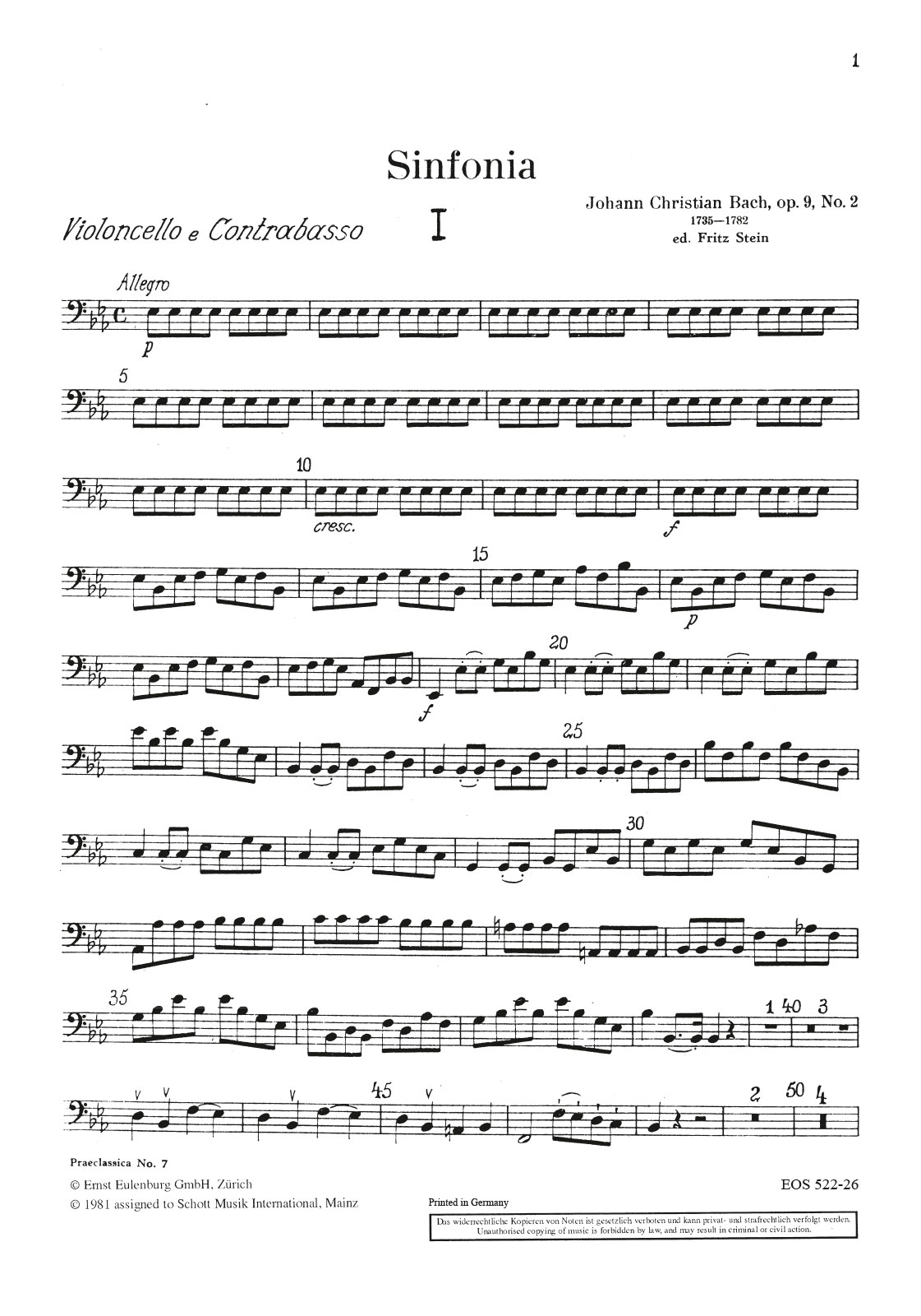 EOS 522-26 - Sinfonia Es-dur op. 9/2 - Cover