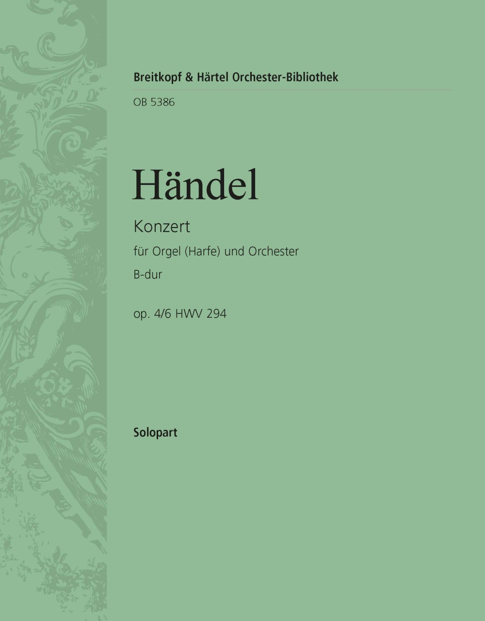 OB 5386-03 - Orgelkonzert (Nr. 6) B-dur op. 4/6 HWV 294 - Cover