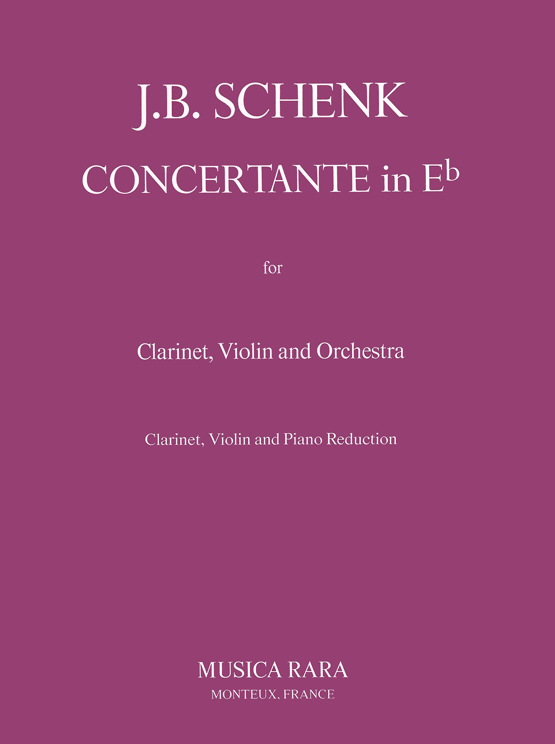 Johann Baptist Schenk - Concertante in Es - Cover