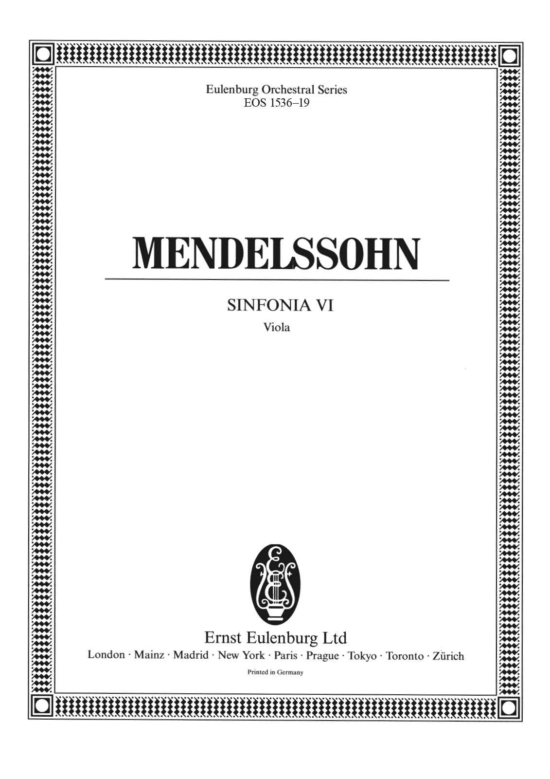 EOS 1536-19 - Sinfonia Nr. 6 Es-dur MWV N 6 - Cover