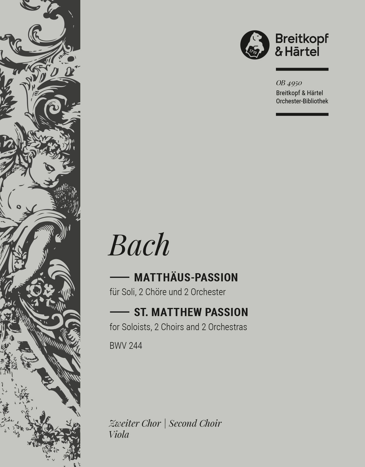 OB 4950-20 - Matthäus-Passion BWV 244 - Cover