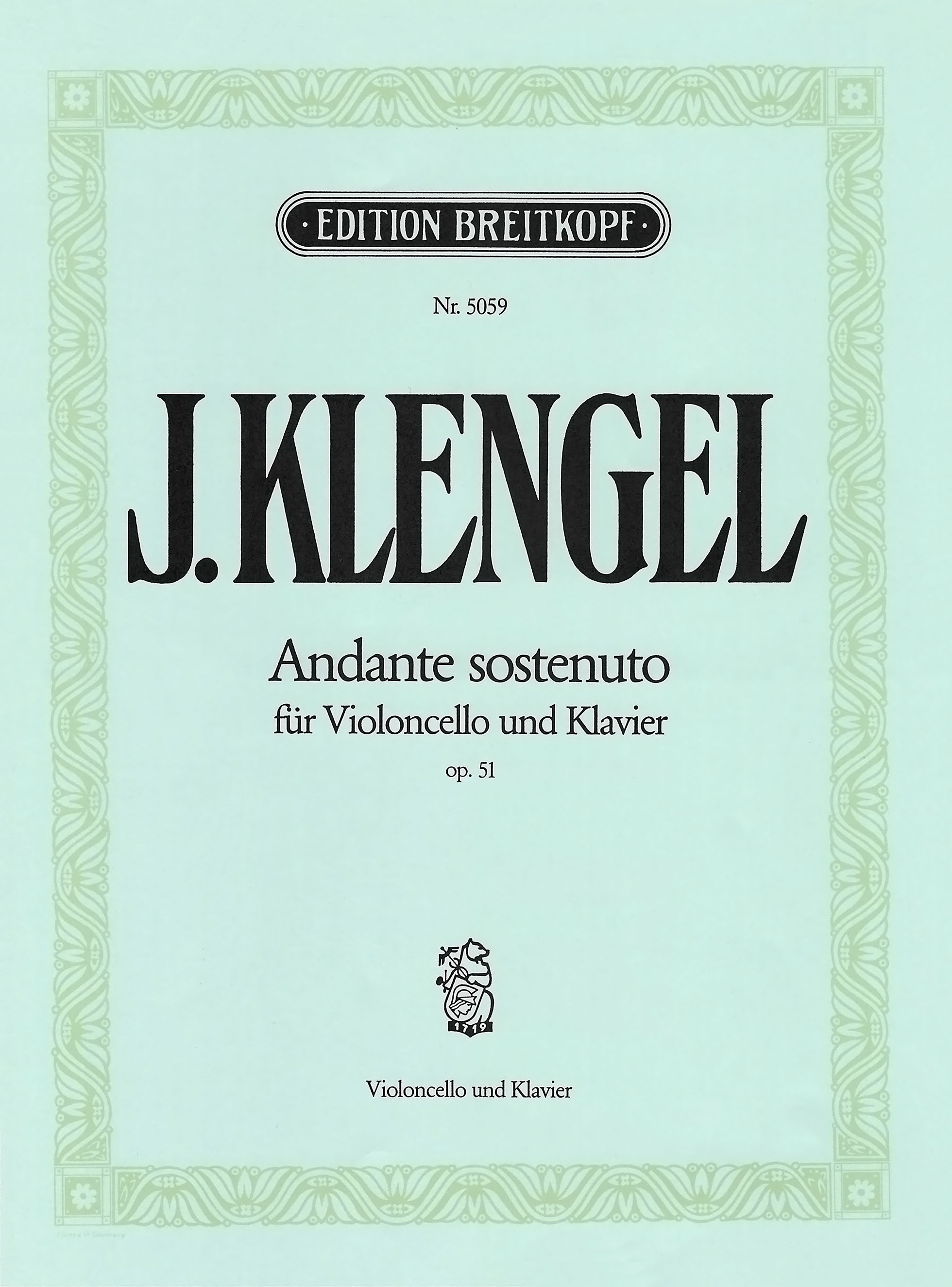 Julius Klengel - Andante sostenuto op. 51 - Cover