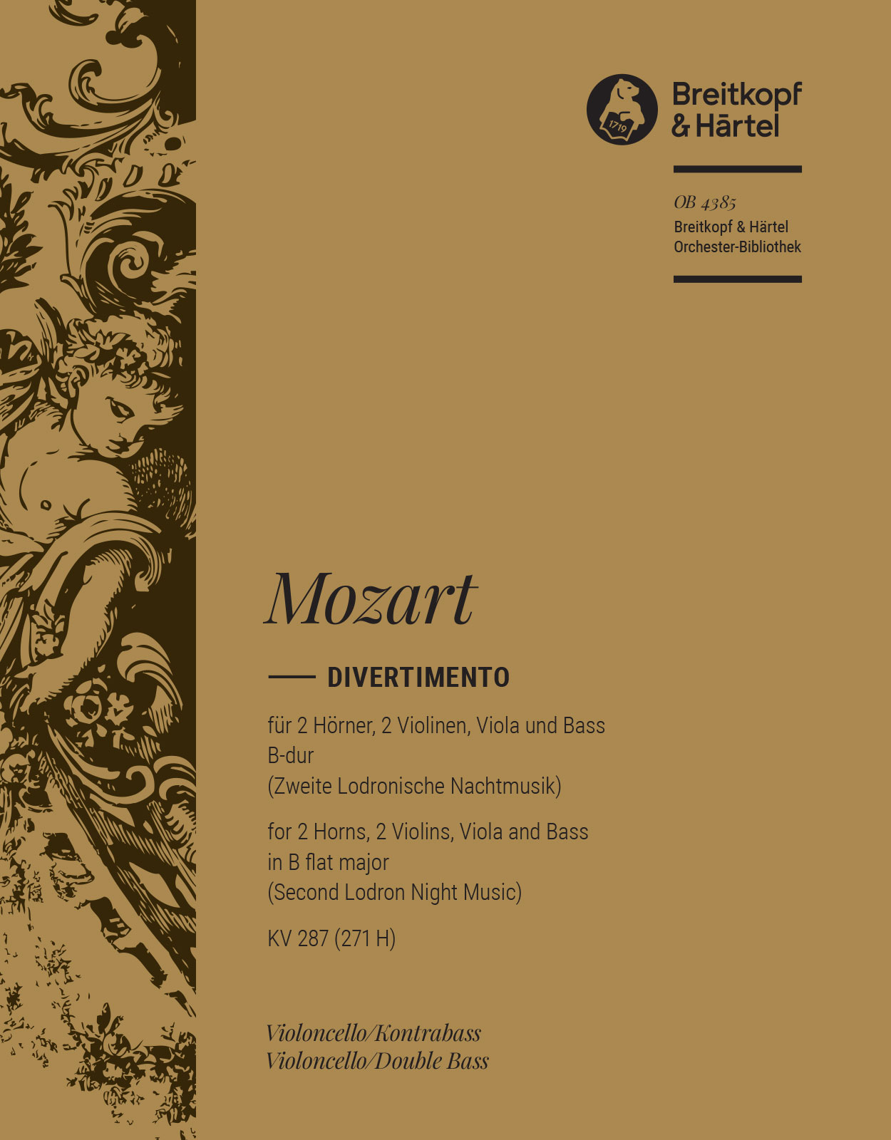 OB 4385-26 - Divertimento in B flat major K. 287 (271H) - Cover