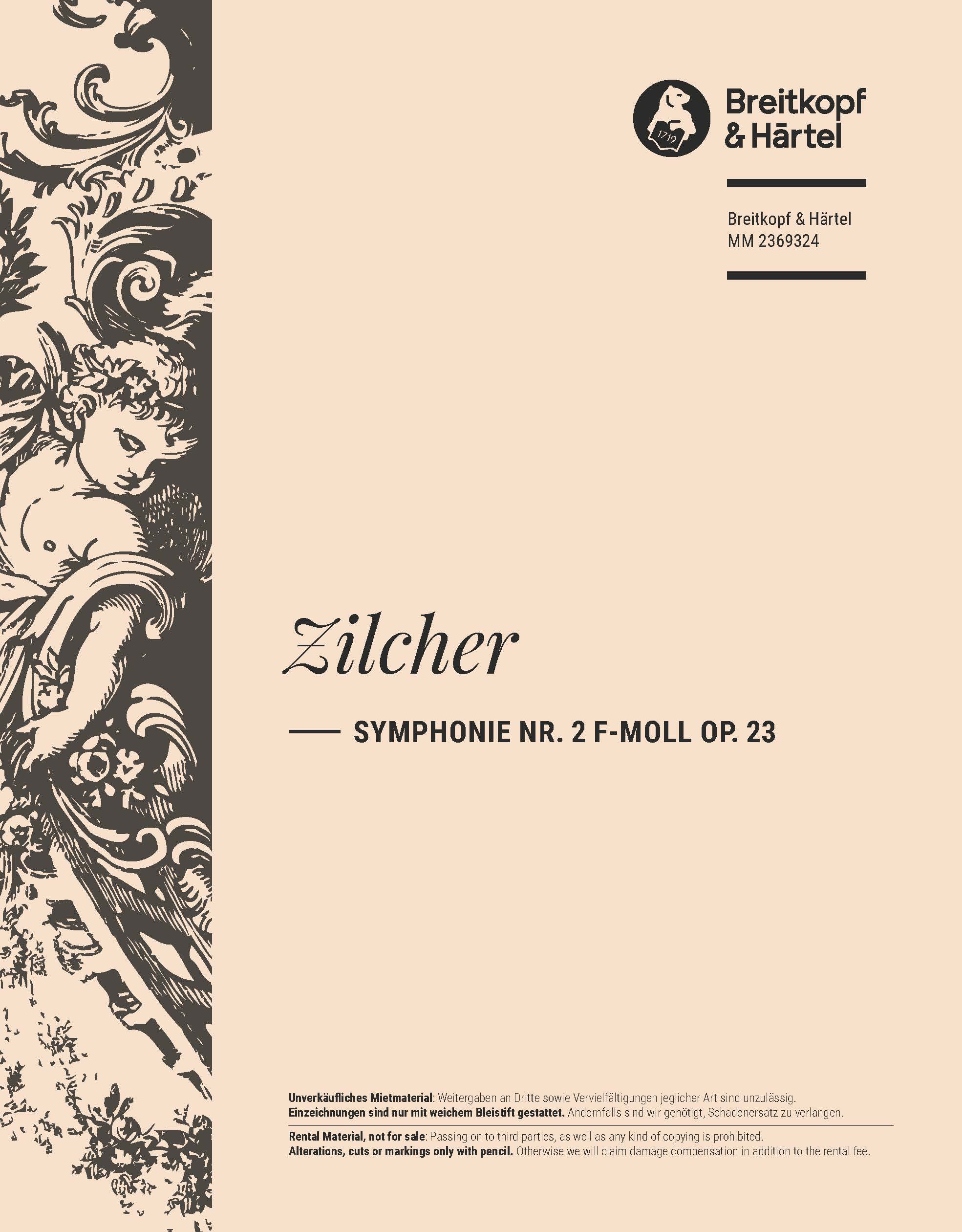 Hermann Zilcher - Symphonie Nr. 2 f-moll op. 23 - Cover