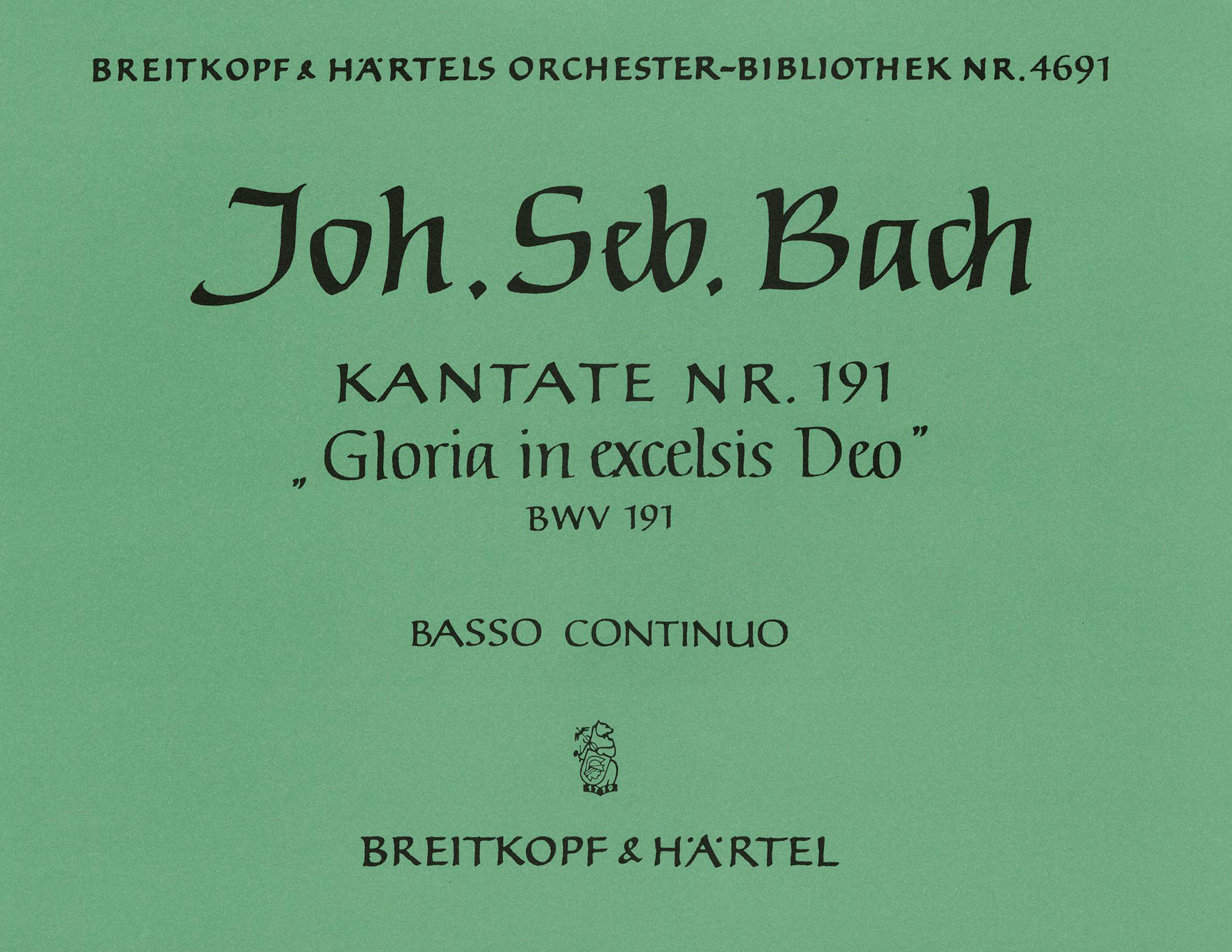 OB 4691-11 - Kantate BWV 191 „Gloria in excelsis Deo“ - Cover