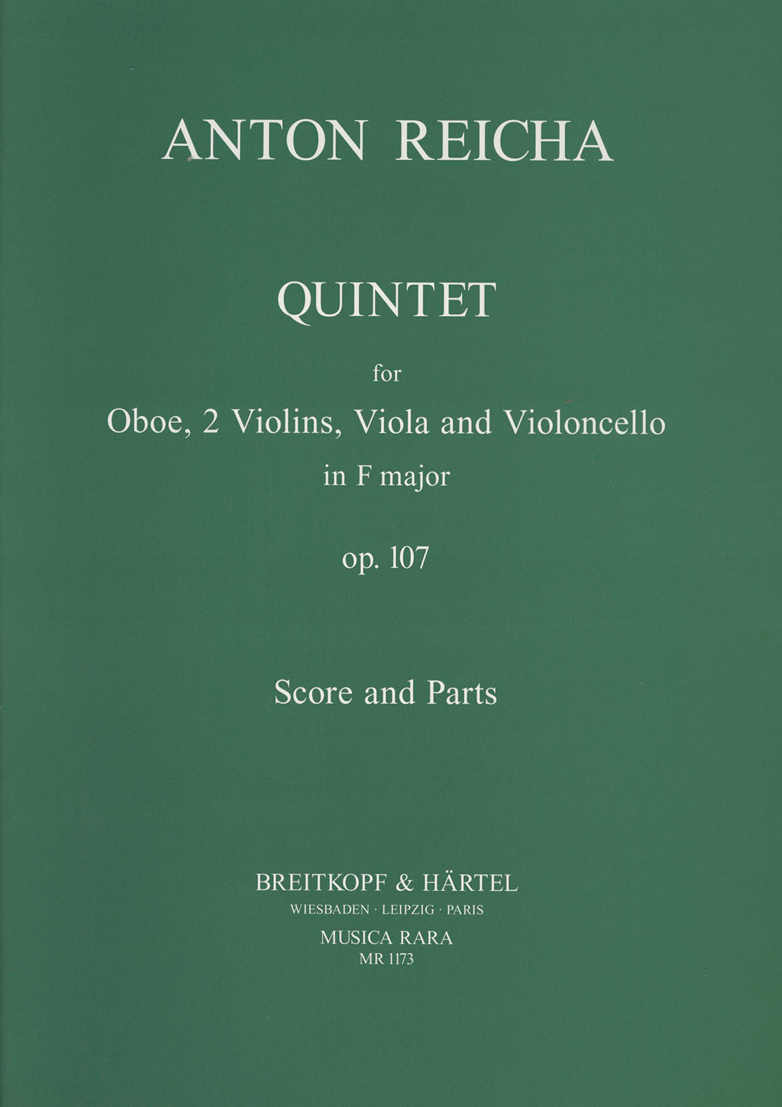 Anton Reicha - Quintett F-dur op. 107 - Cover