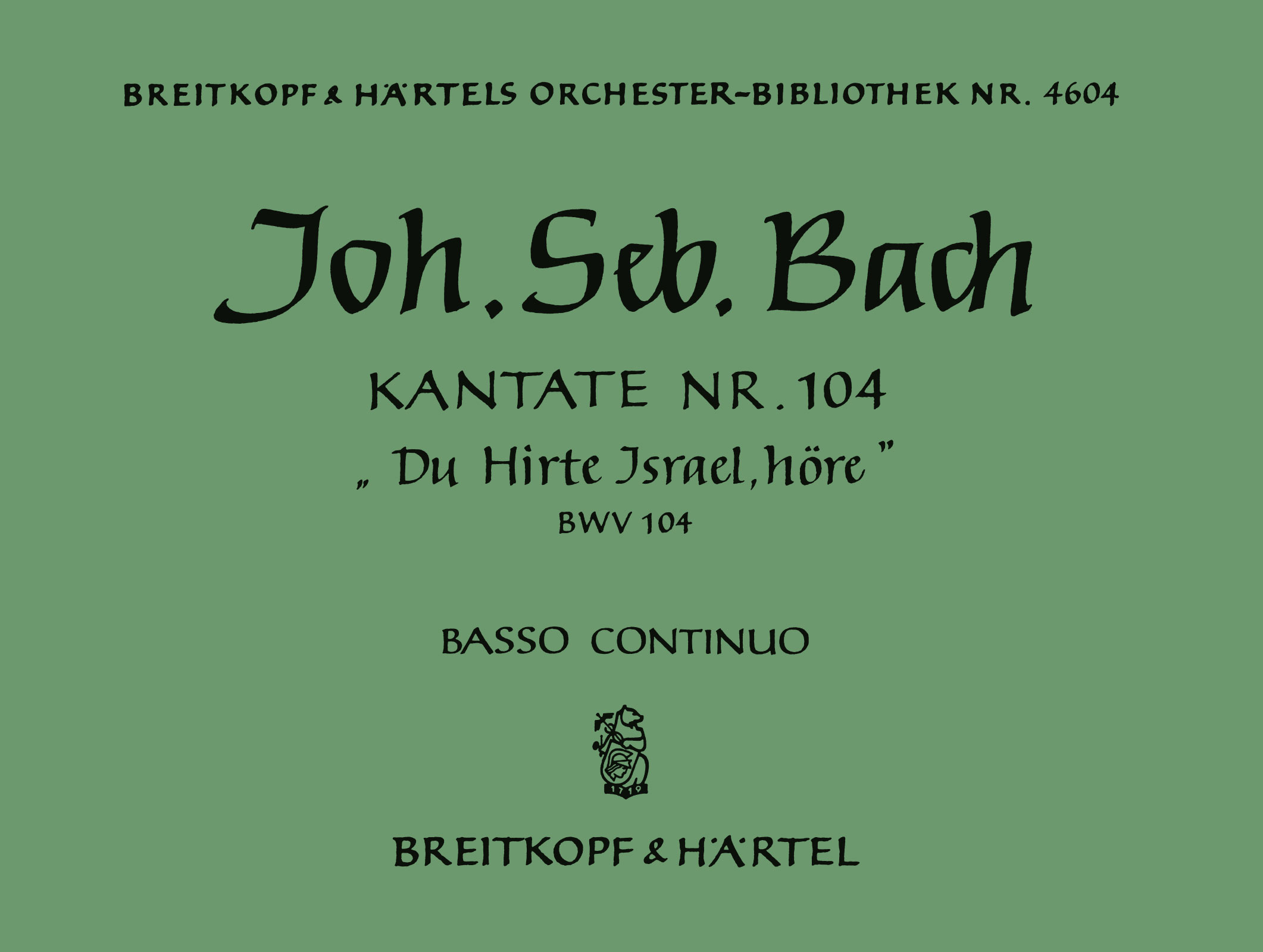 OB 4604-11 - Kantate BWV 104 „Du Hirte Israel, höre“ - Cover