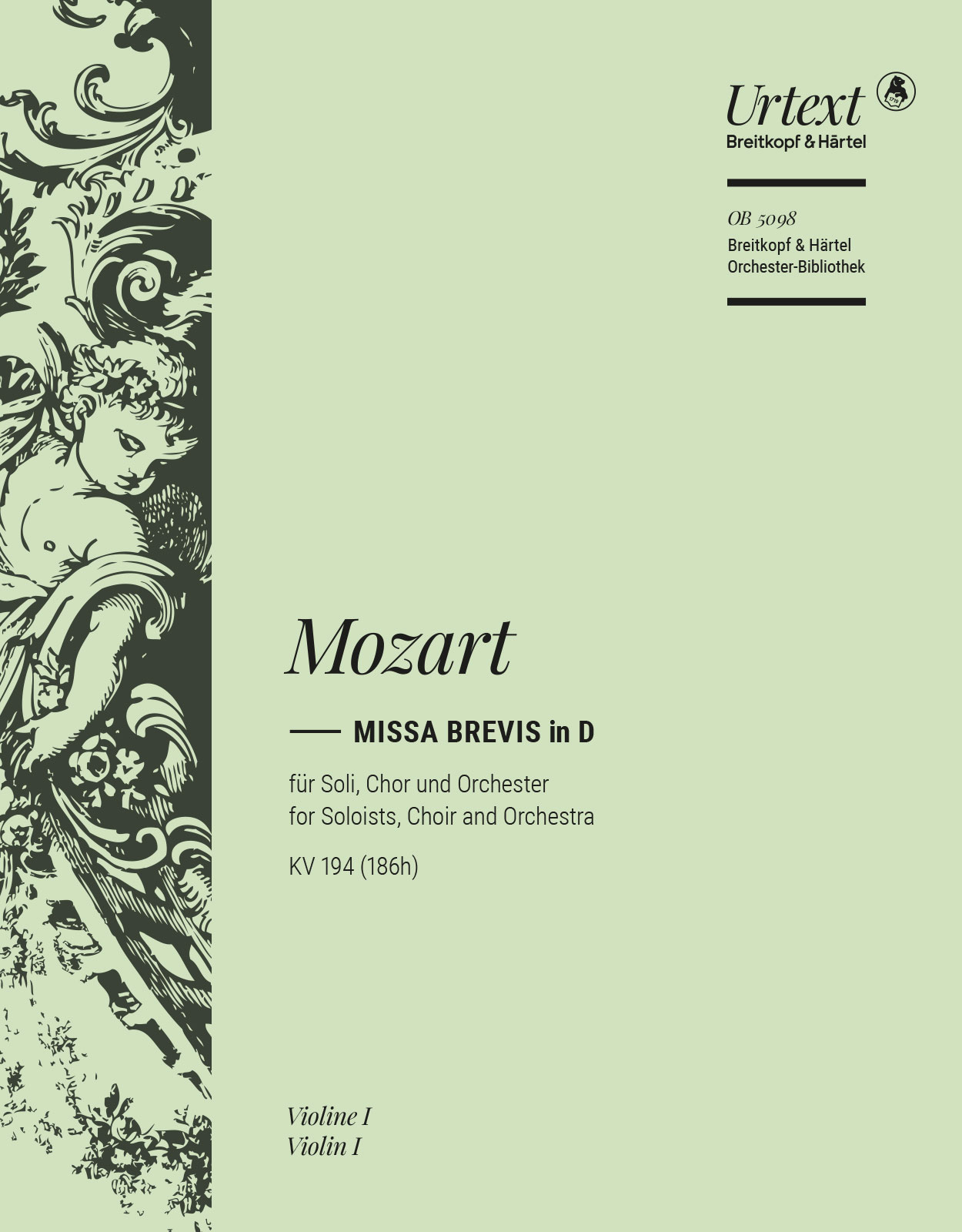 OB 5098-15 - Missa brevis in D KV 194 (186h) - Cover