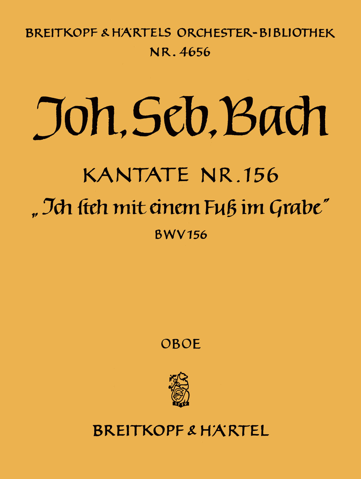 OB 4656-30 - Cantata BWV 156 “Ich steh mit einem Fuß im Grabe” - Cover