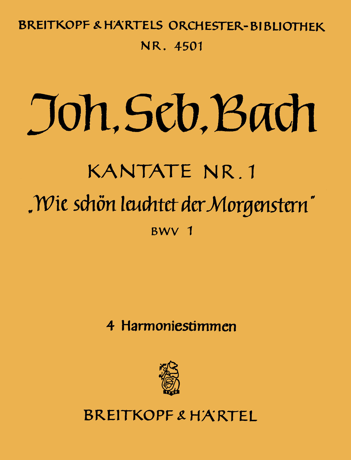 OB 4501-30 - Kantate BWV 1 „Wie schön leuchtet der Morgenstern“ - Cover