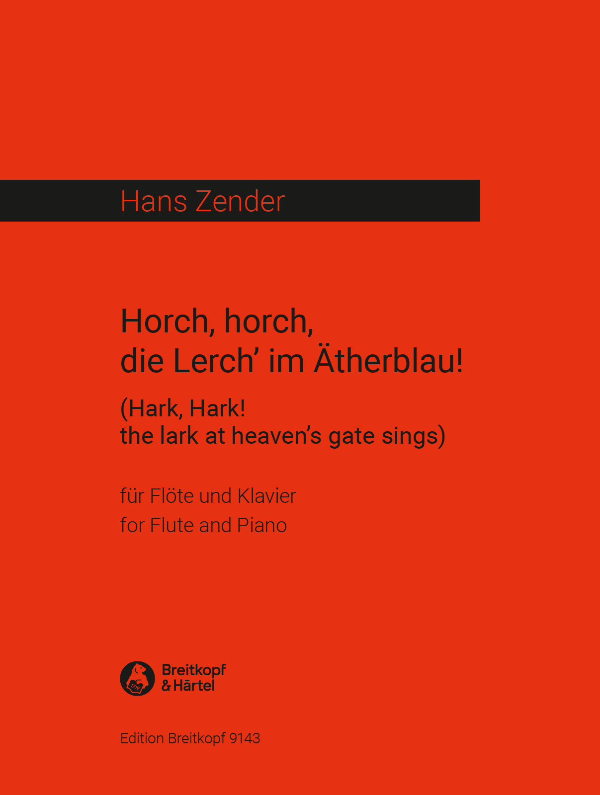 Hans Zender - Hark, hark! the lark at heaven’s gate sings - Cover
