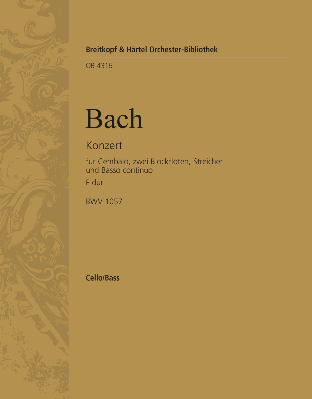 OB 4316-26 - Harpsichord Concerto in F major BWV 1057 - Cover