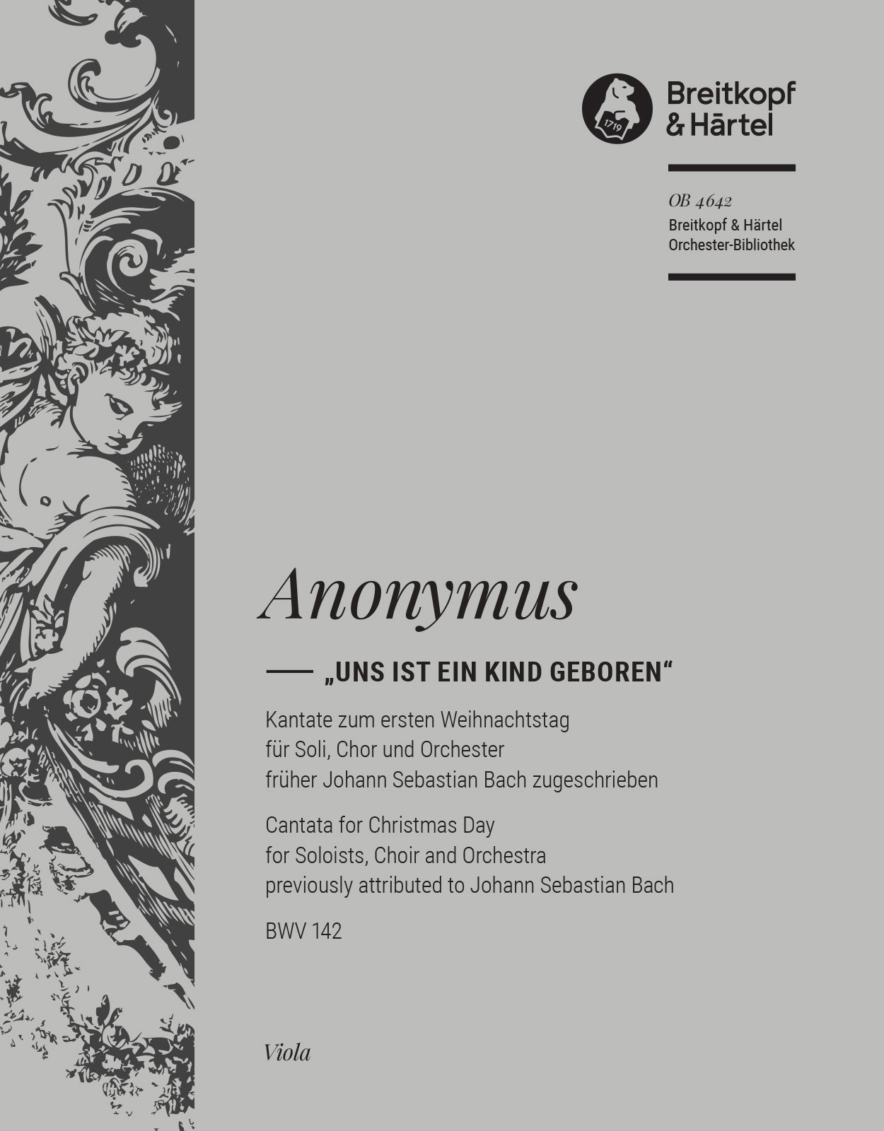 OB 4642-19 - Cantata BWV 142 “Uns ist ein Kind geboren” - Cover