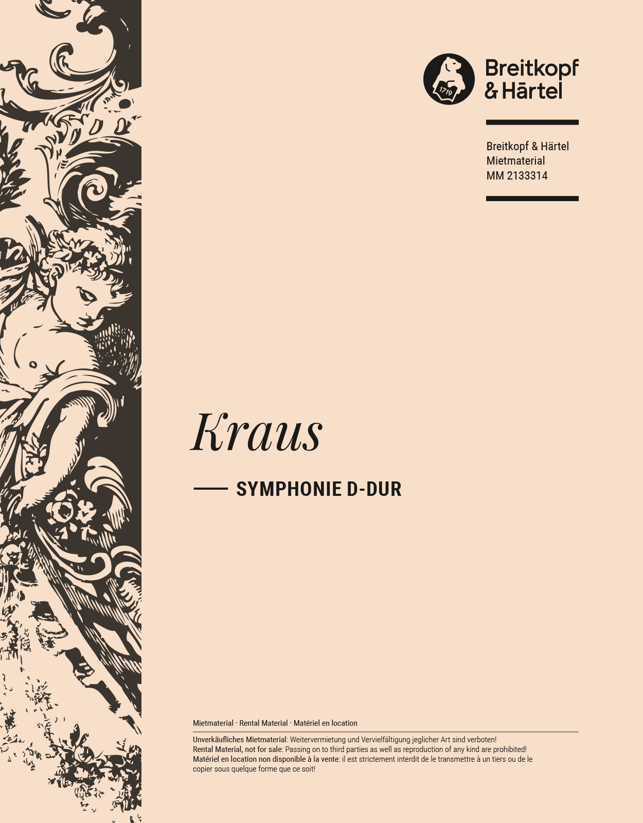 Joseph Martin Kraus - Symphonie D-dur - Cover