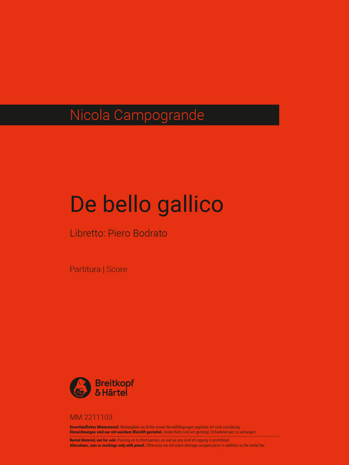 Nicola Campogrande - De bello gallico - Cover