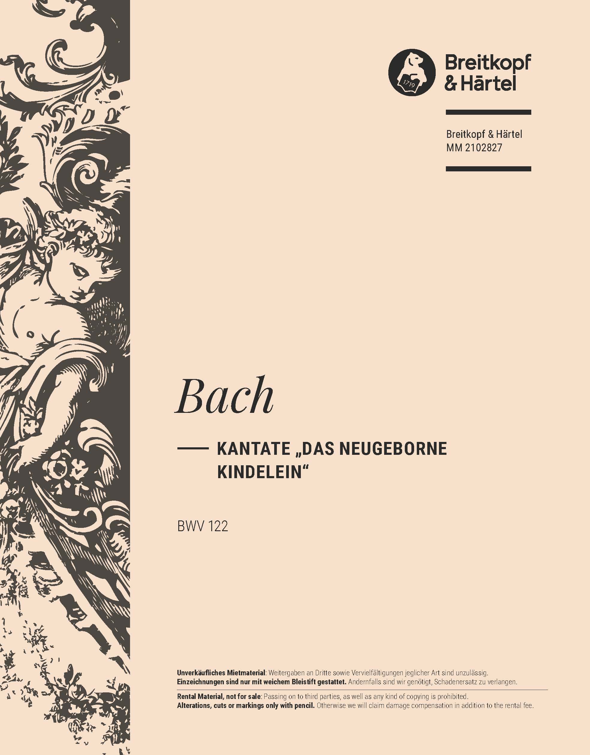 MM 2102827 - Cantata BWV 122 “Sing we the birth of God’s dear Son” - Cover