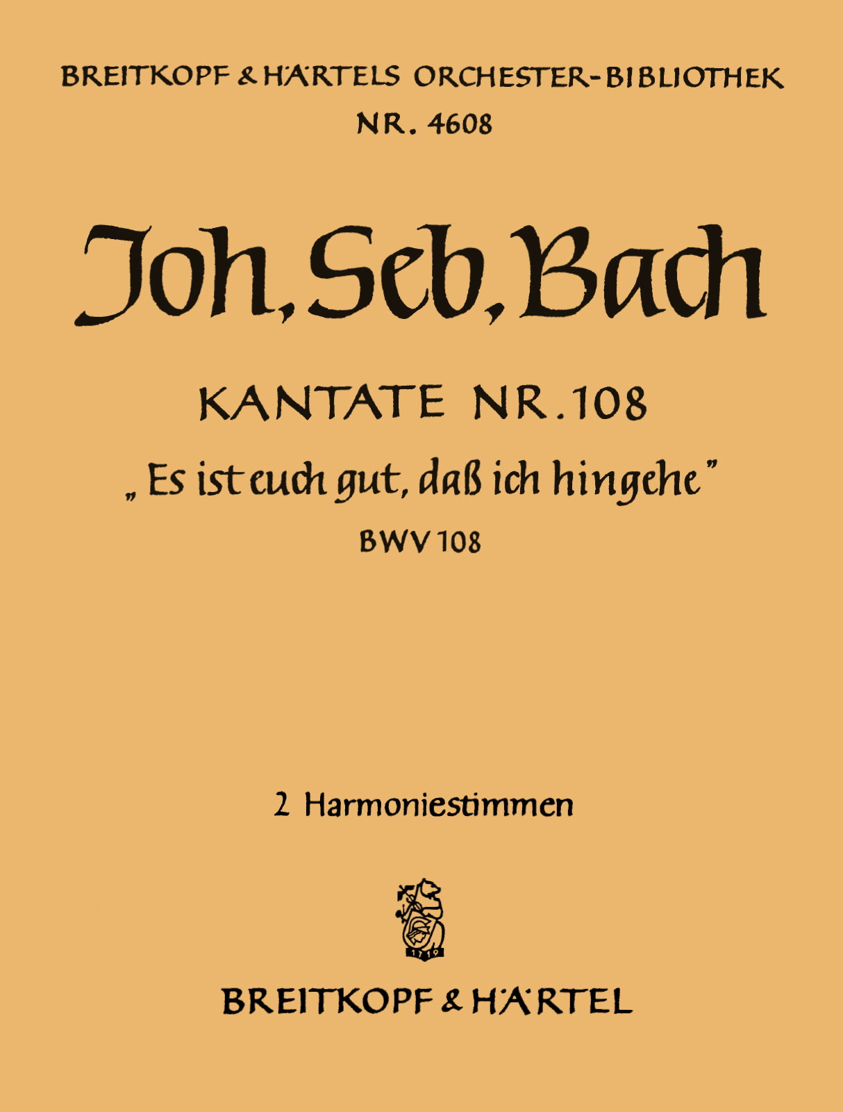 OB 4608-30 - Kantate BWV 108 „Es ist euch gut, dass ich hingehe“ - Cover