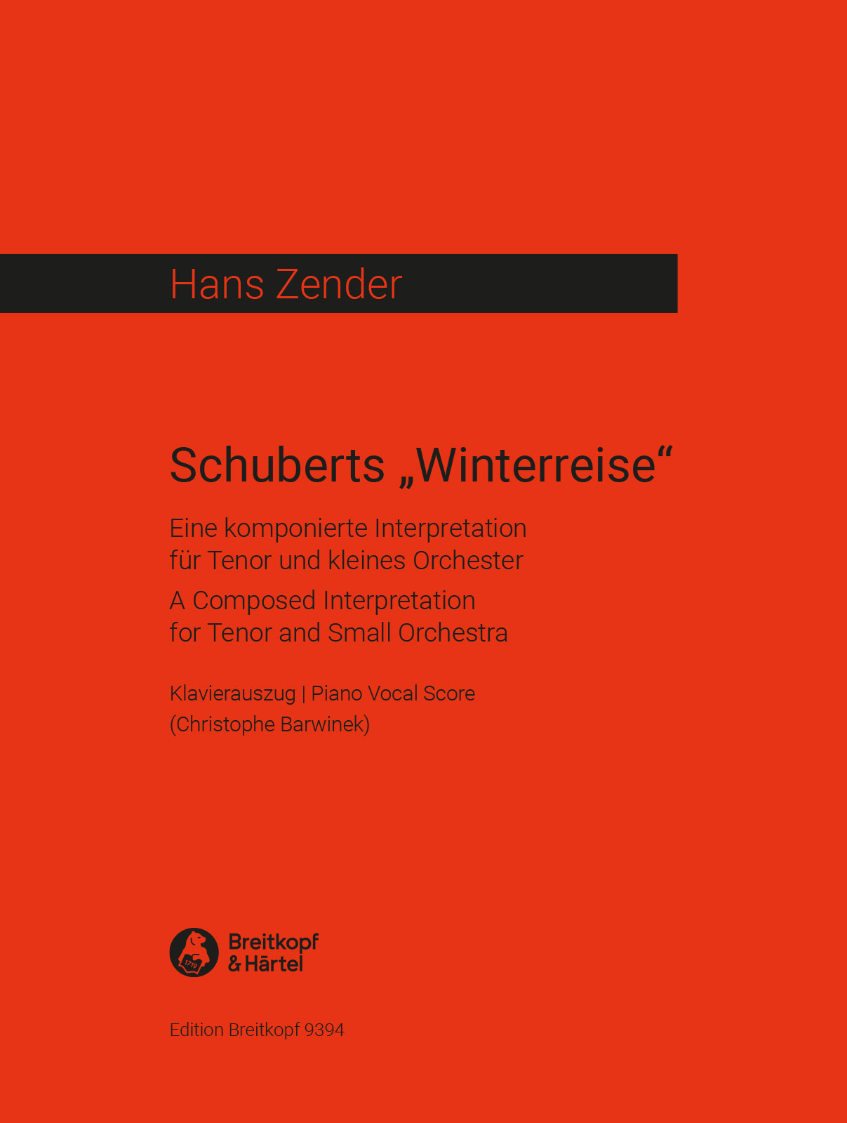 Hans Zender - Schuberts „Winterreise“ - Cover