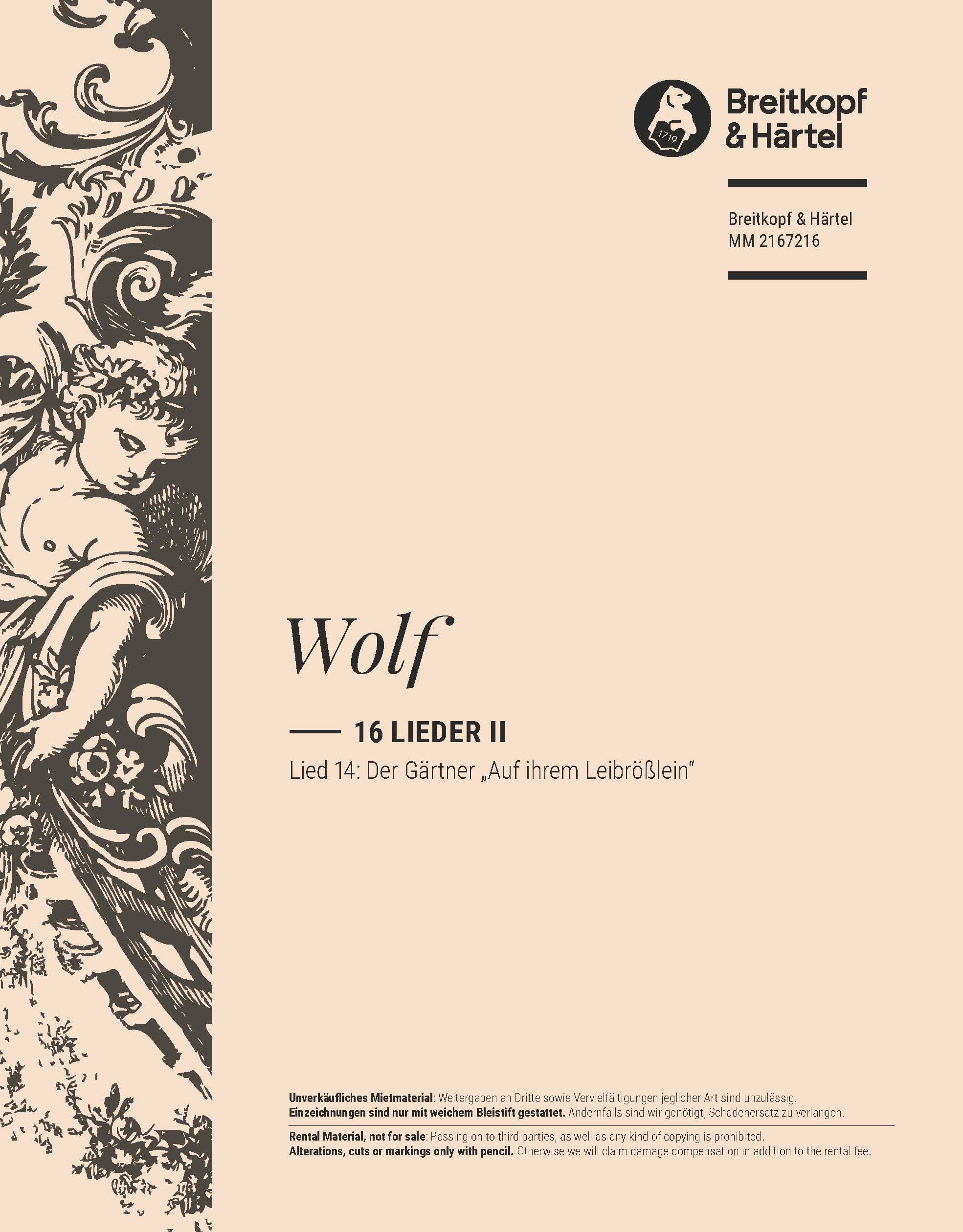 MM 2167216 - 16 Lieder II - Cover