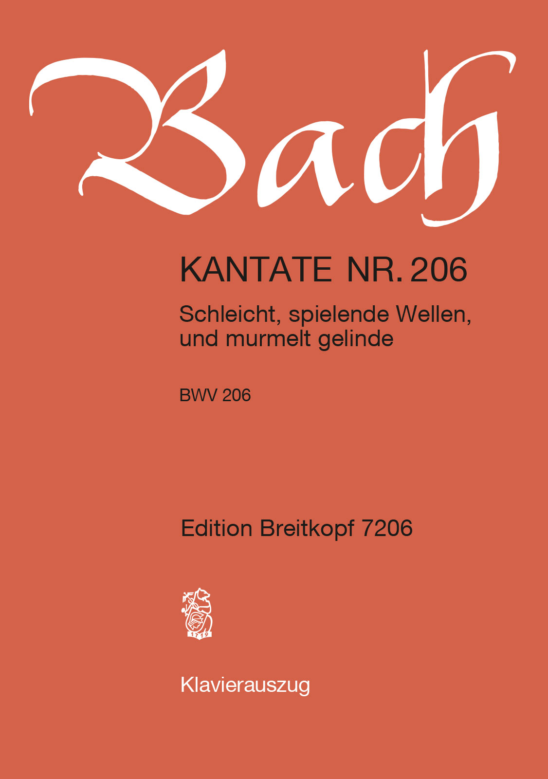 EB 7206D - Kantate BWV 206 „Schleicht, spielende Wellen“ - Cover