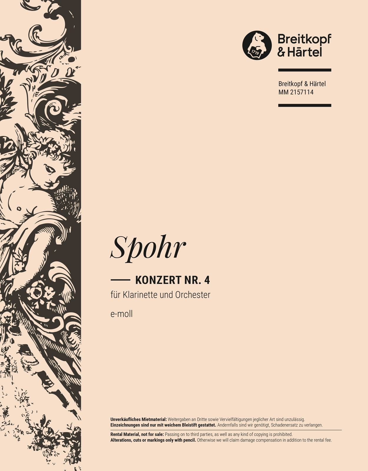 MM 2157114 - Klarinettenkonzert Nr. 4 e-moll - Cover