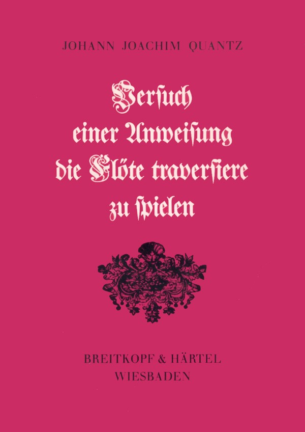 Johann Joachim Quantz - Versuch einer Anweisung die Flöte traversiere zu spielen - Cover