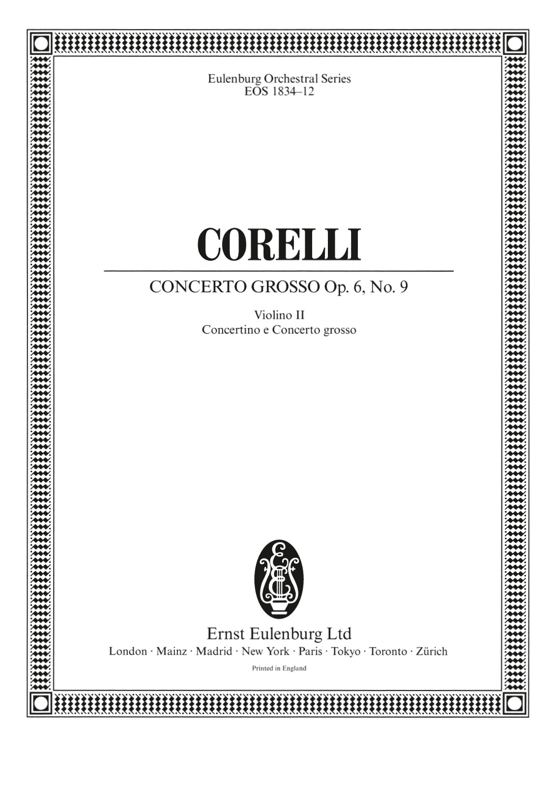 EOS 1834-16 - Concerto grosso op. 6 Nr. 9 F-dur - Cover