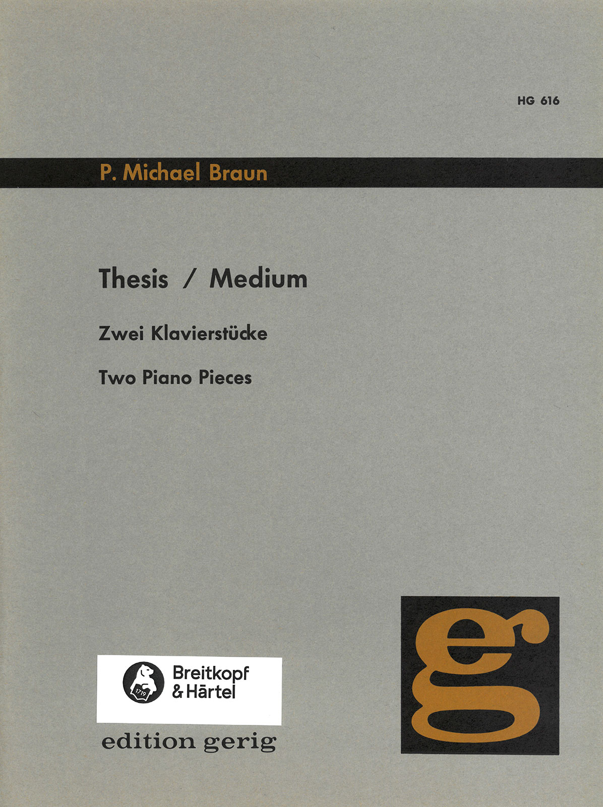 Peter Michael Braun - Thesis / Medium - Cover