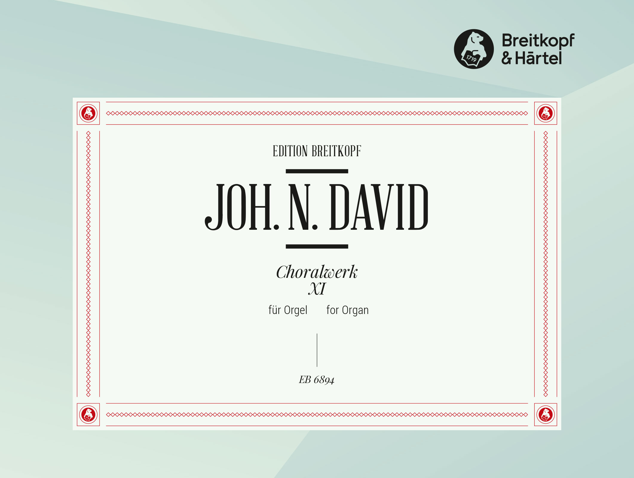 Johann Nepomuk David - Choralwerk - Cover