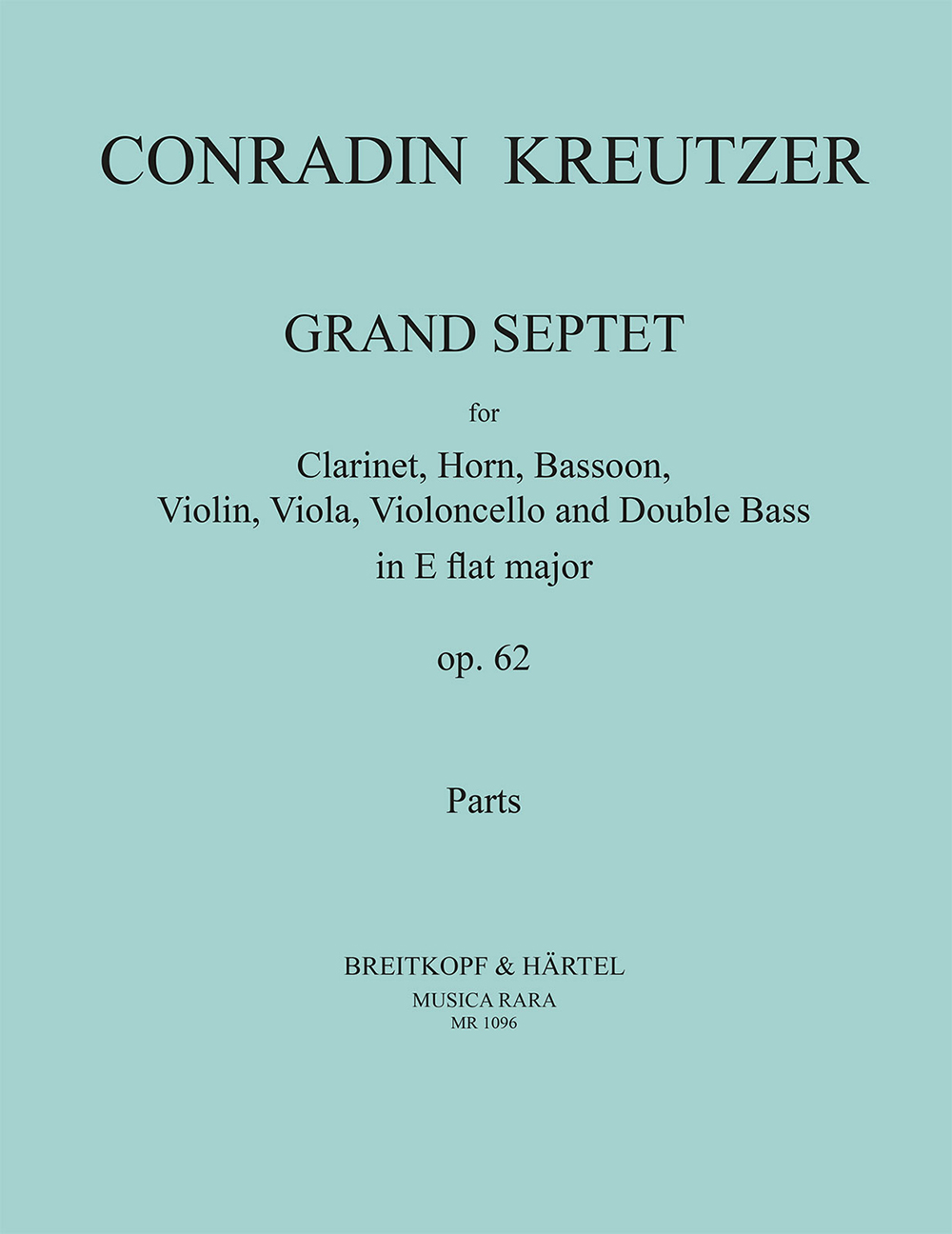 Conradin Kreutzer - Grand Septett Es-dur op. 62 - Cover
