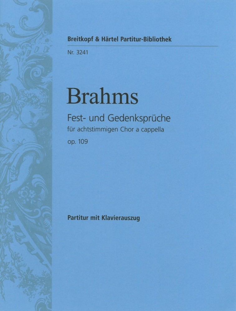 Johannes Brahms - Fest- und Gedenksprüche op. 109 - Cover