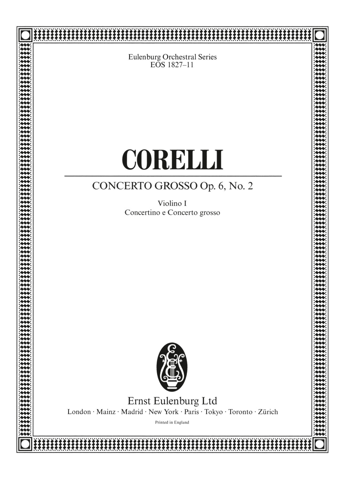 EOS 1827-15 - Concerto grosso op. 6 Nr. 2 F-dur - Cover