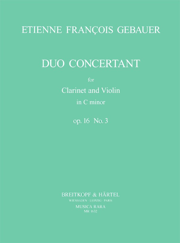 Étienne François Gebauer - Duo Concertant c-moll op. 16 Nr. 3 - Cover