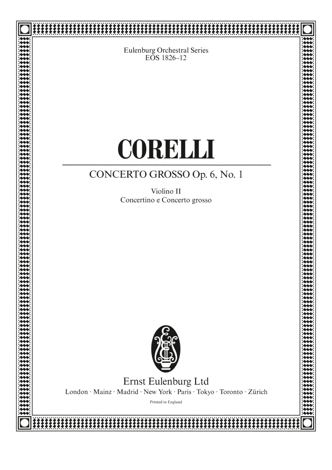 EOS 1826-16 - Concerto grosso op. 6 Nr. 1 D-dur - Cover