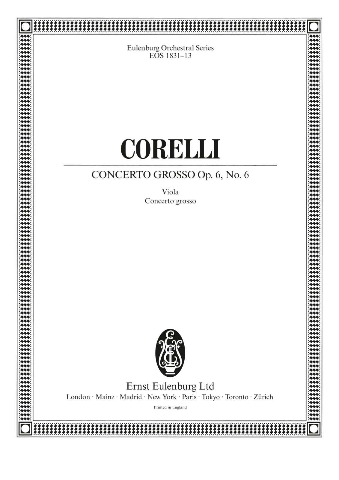 EOS 1831-19 - Concerto grosso op. 6 Nr. 6 F-dur - Cover
