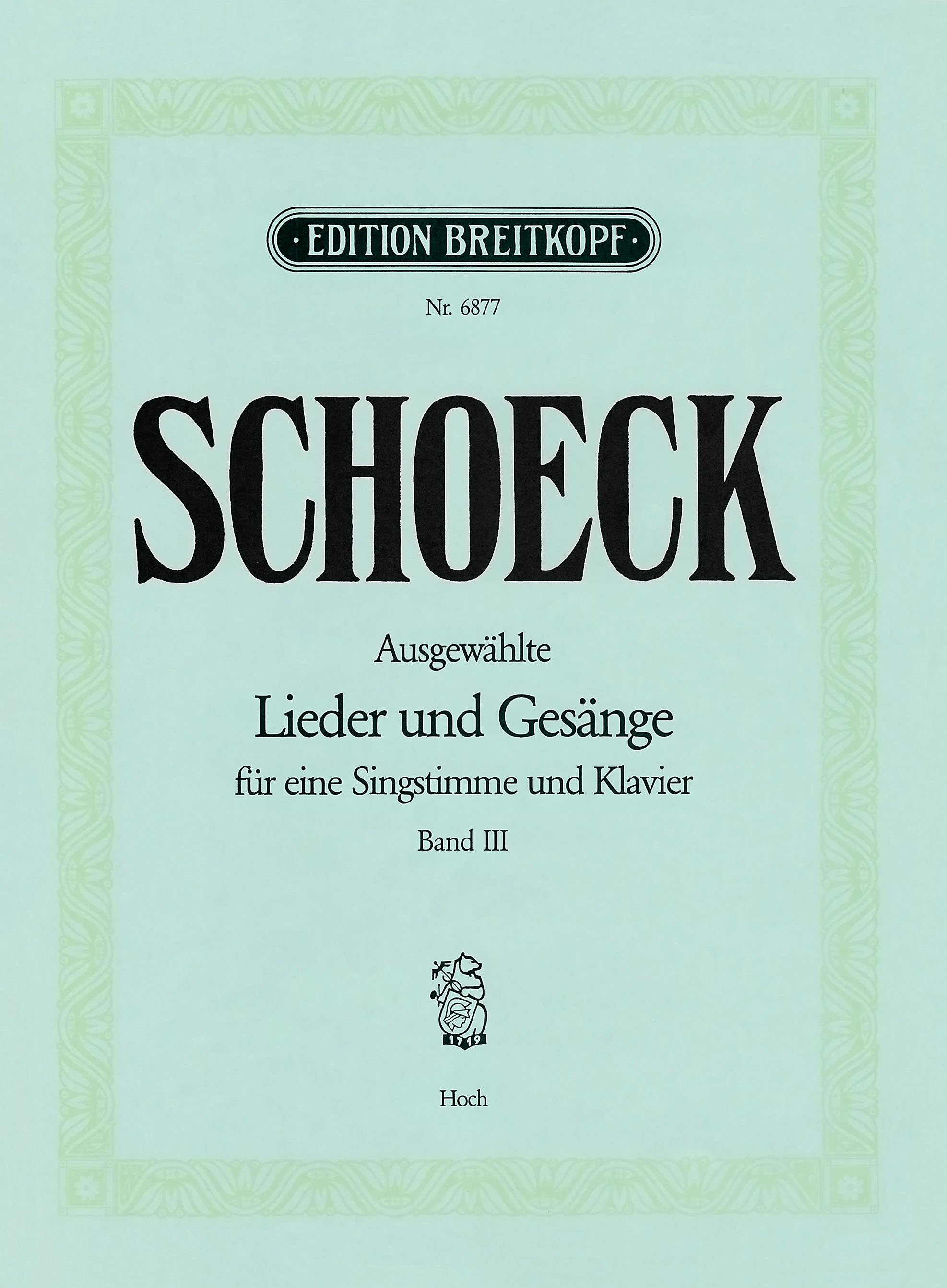 EB 6877 - Selected Lieder and Songs - Cover