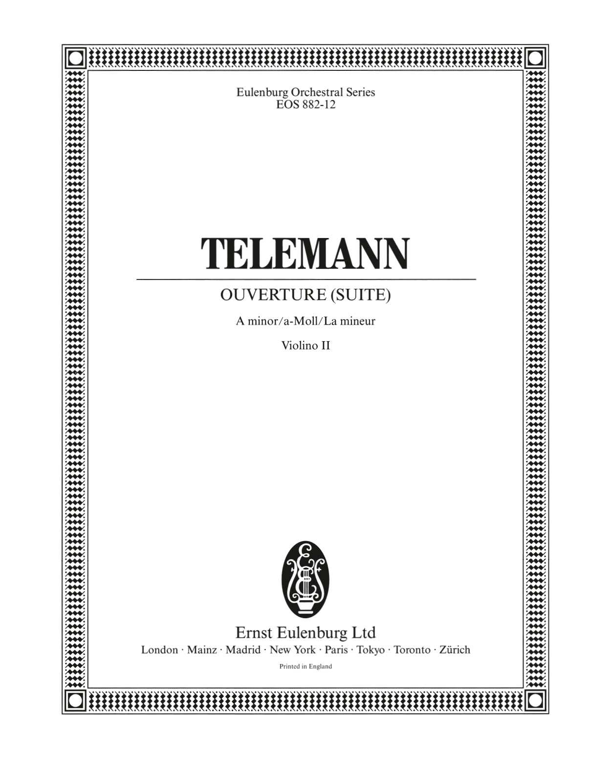 EOS 882-16 - Ouvertüre (Suite) a-moll TWV 55:A2 - Cover