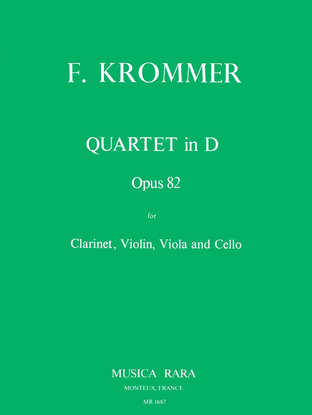 Franz Krommer - Quartett in D op. 82 - Cover