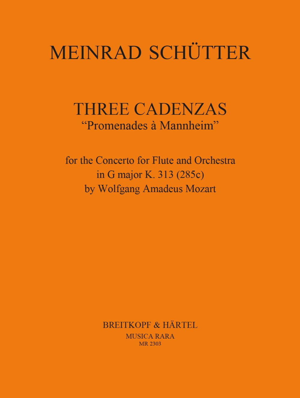 Meinrad Schütter - 3 Kadenzen „Promenades à Mannheim“ - Cover