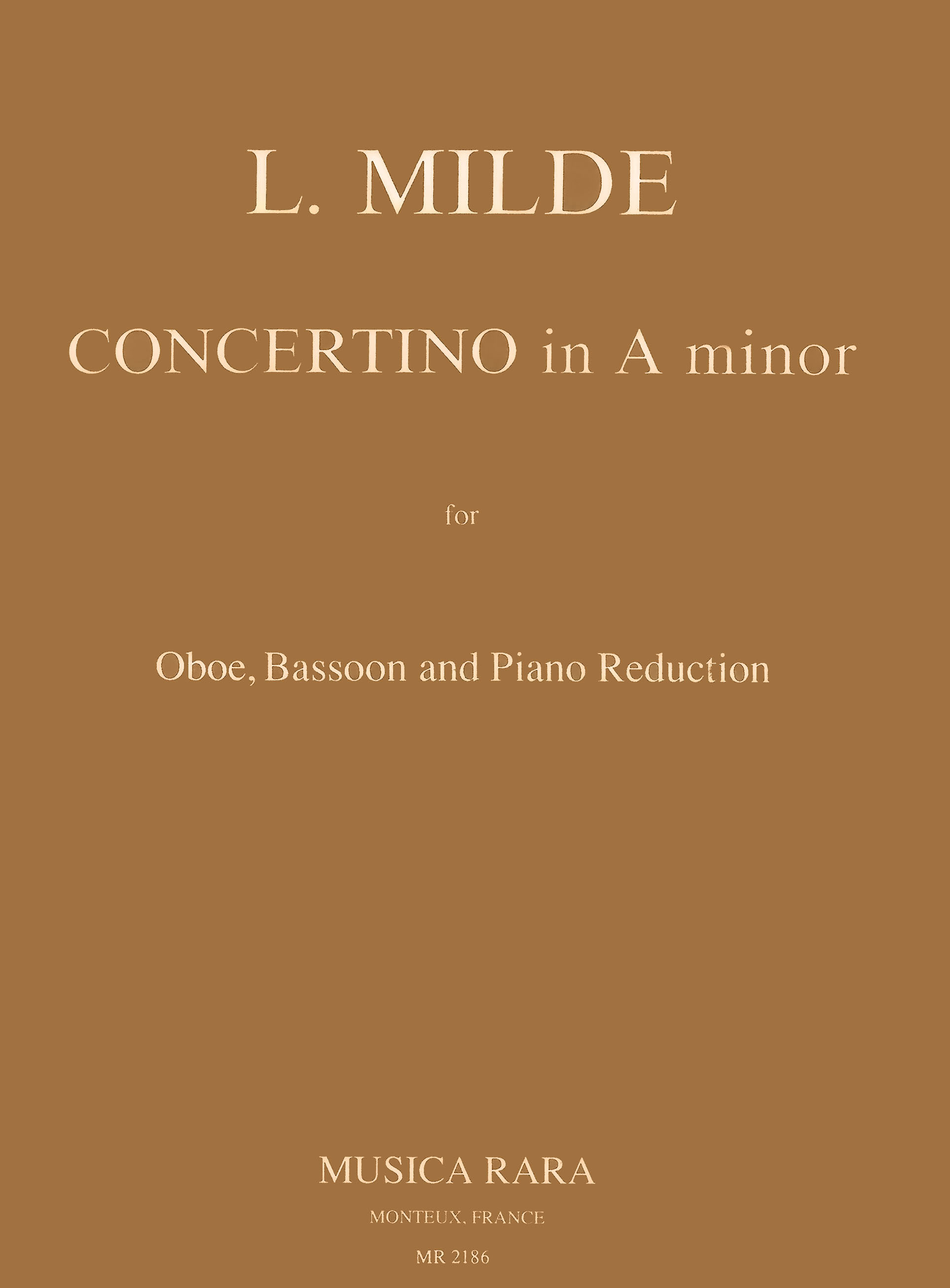 Ludwig Milde - Concertino in a-moll - Cover