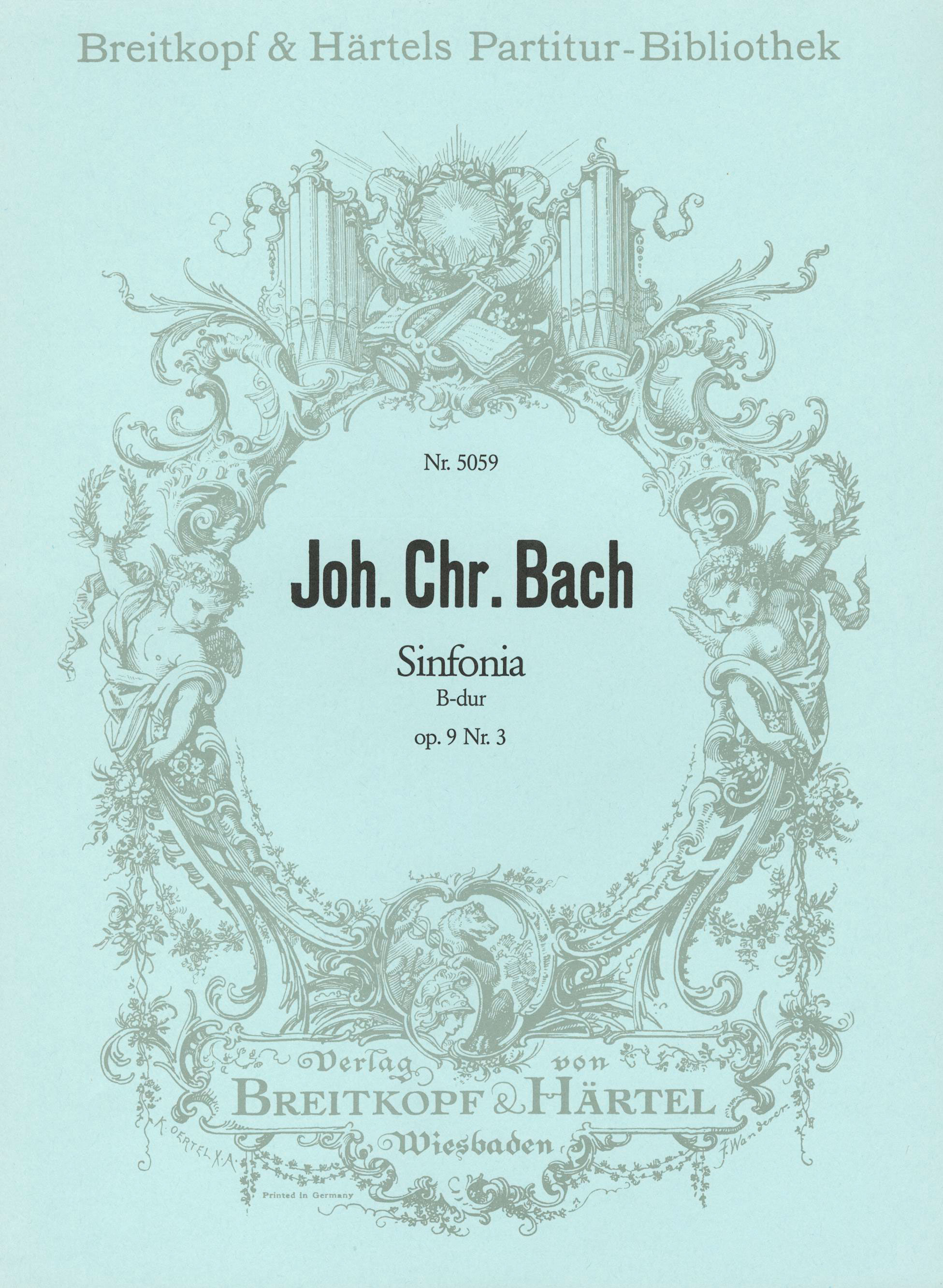 Johann Christian Bach - Sinfonia in B flat major Op. 9 No. 3 - Cover