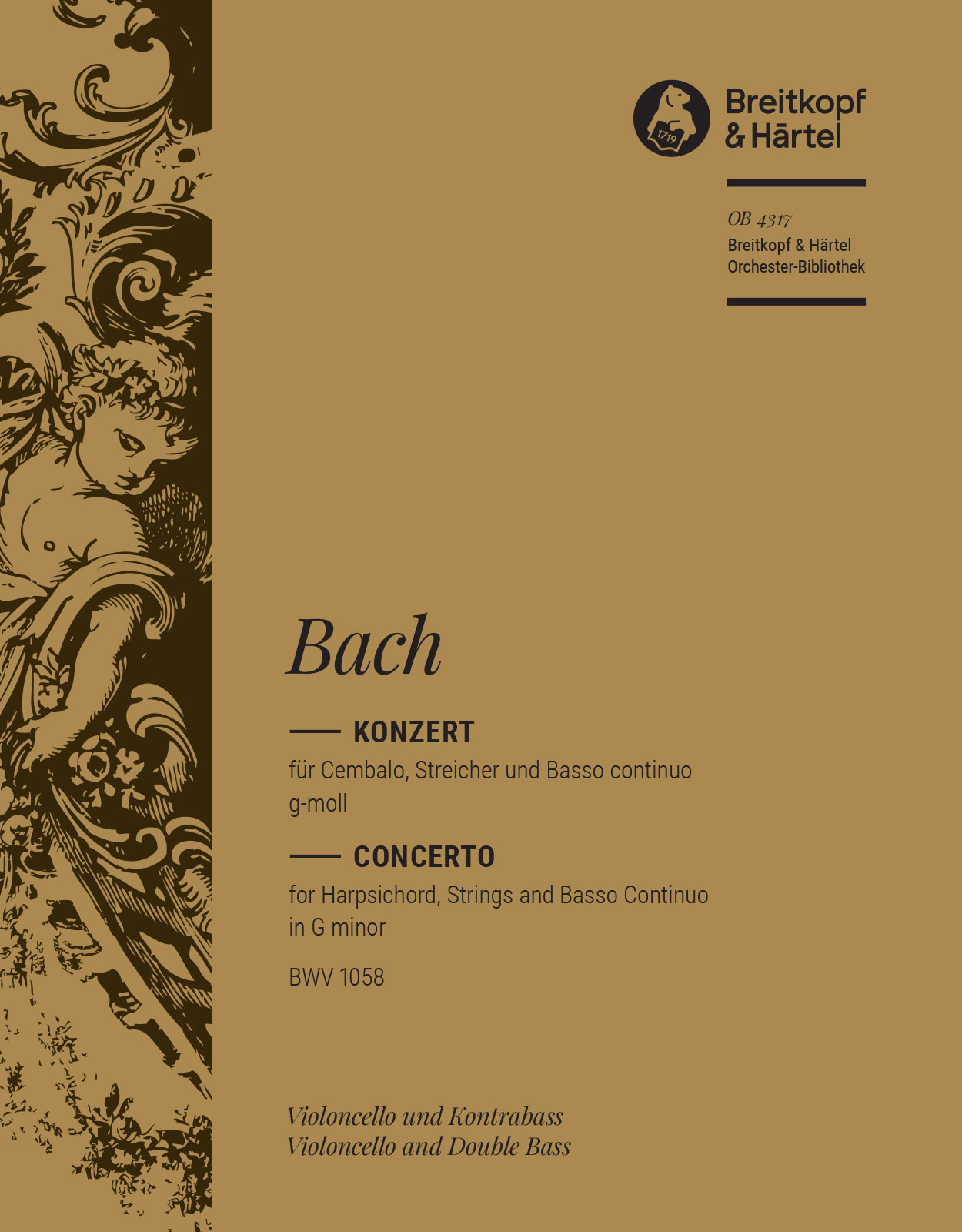 OB 4317-26 - Cembalokonzert g-moll BWV 1058 - Cover
