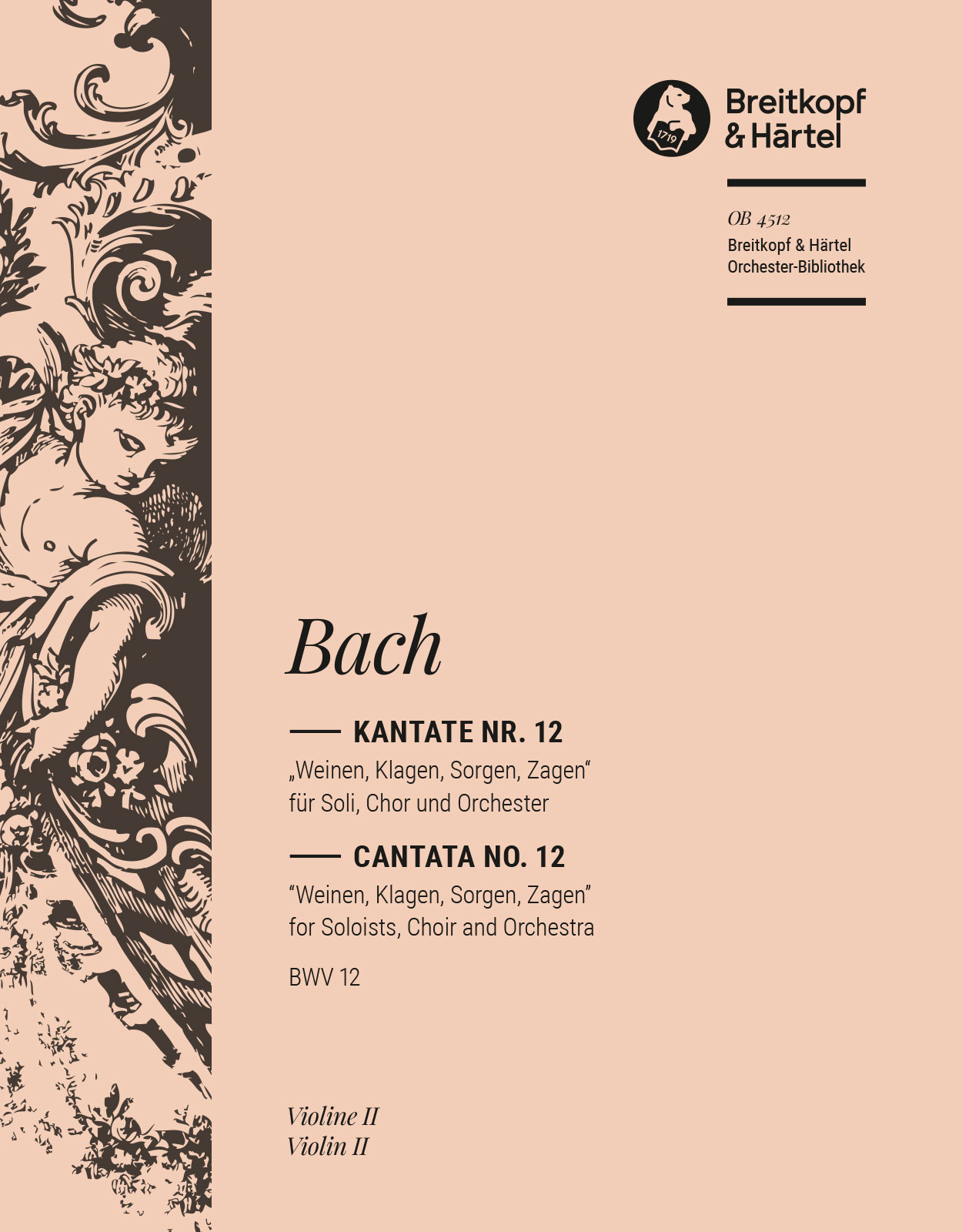 OB 4512-16 - Kantate BWV 12 „Weinen, Klagen, Sorgen, Zagen“ - Cover