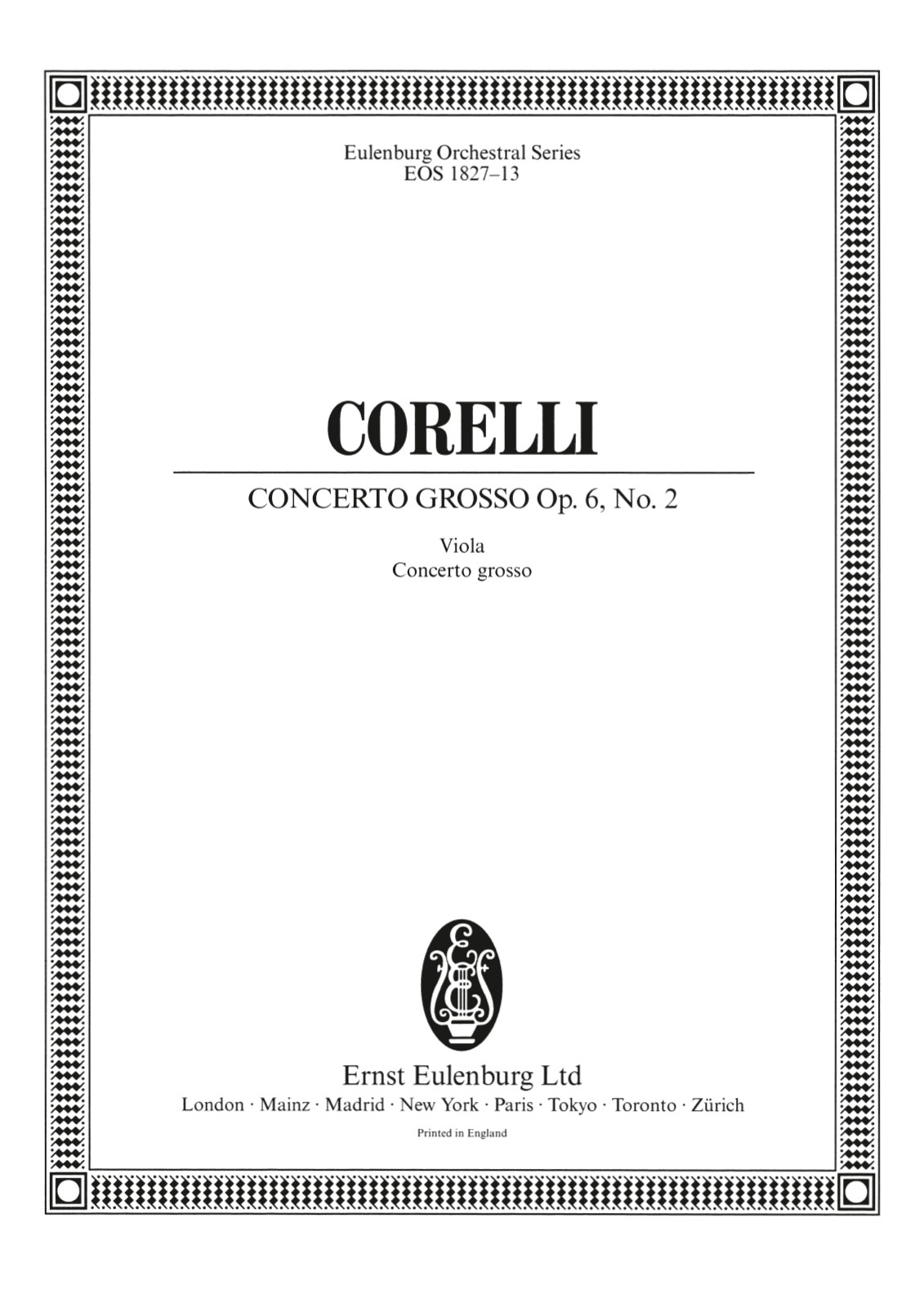EOS 1827-19 - Concerto grosso op. 6 Nr. 2 F-dur - Cover