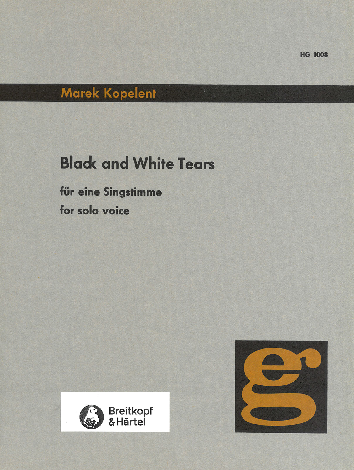 Marek Kopelent - Black And White Tears - Cover