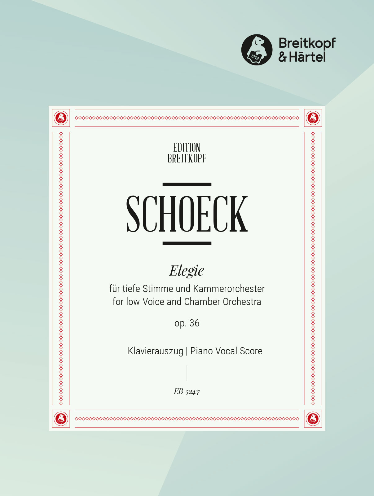 EB 5247D - Elegie op. 36 - Cover