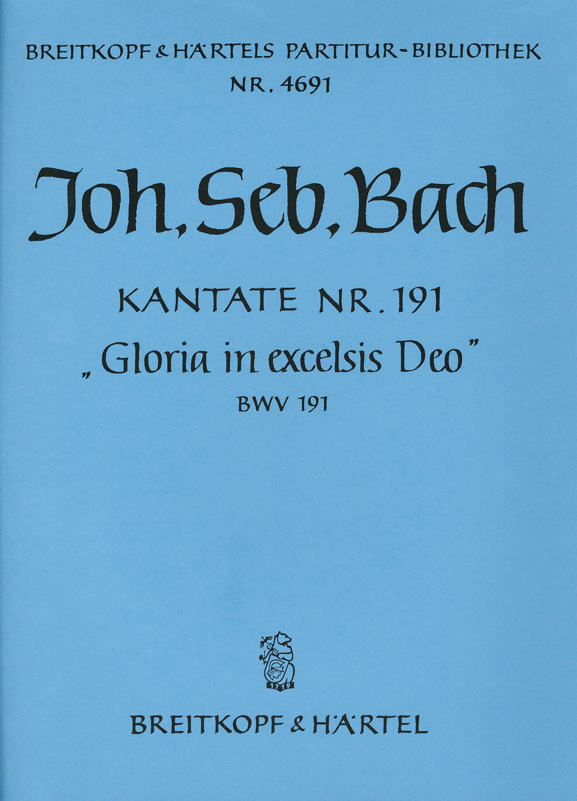 PB 4691 - Kantate BWV 191 „Gloria in excelsis Deo“ - Cover